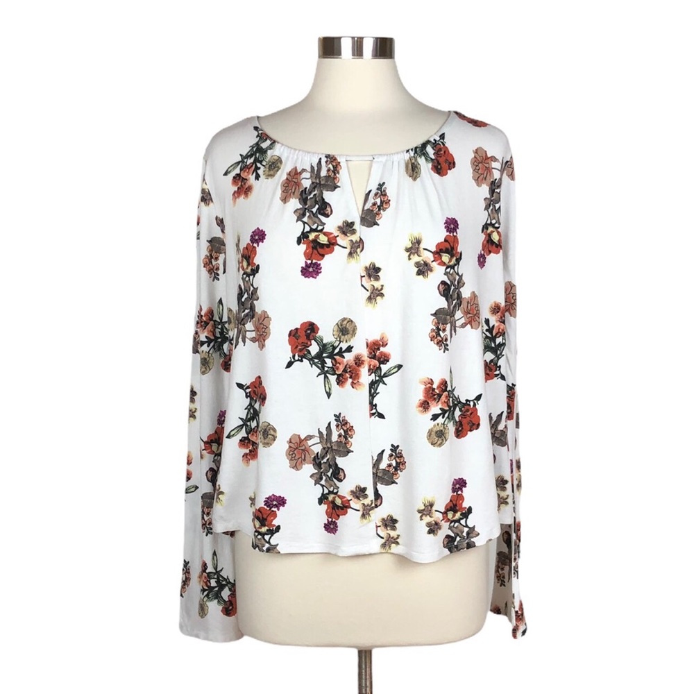 Cloud Chaser Floral Top with Keyhole Opening